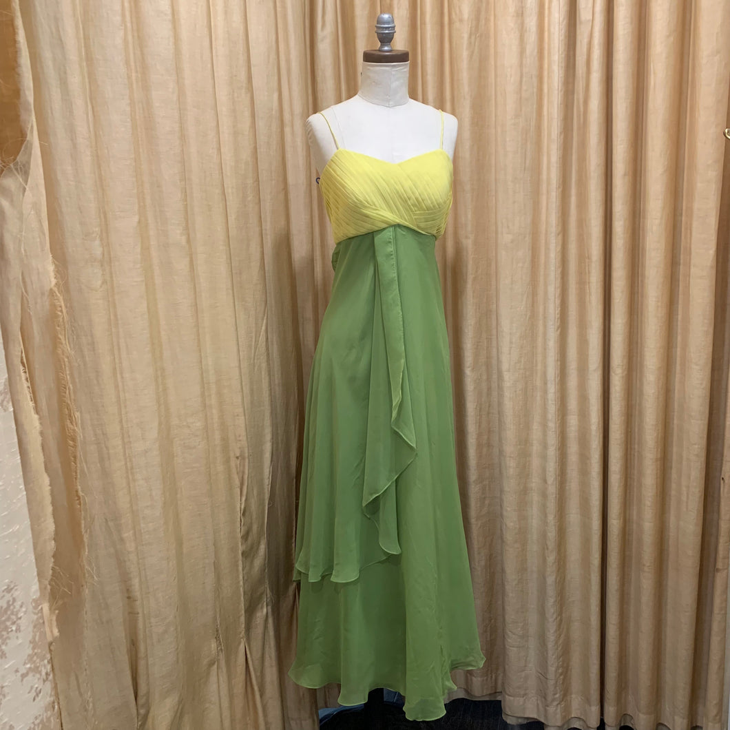 1970’s sherbet chiffon gown