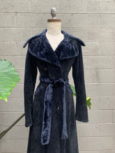 Load image into Gallery viewer, 1970’s maxi black trench
