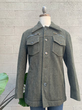 Load image into Gallery viewer, 1960’s thick wool fleece lining green military coat
