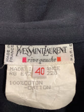 Load image into Gallery viewer, 1980’s Yves Saint Laurent French navy dress
