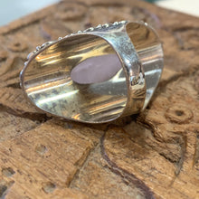 Load image into Gallery viewer, Vintage rose quartz sterling silver ring
